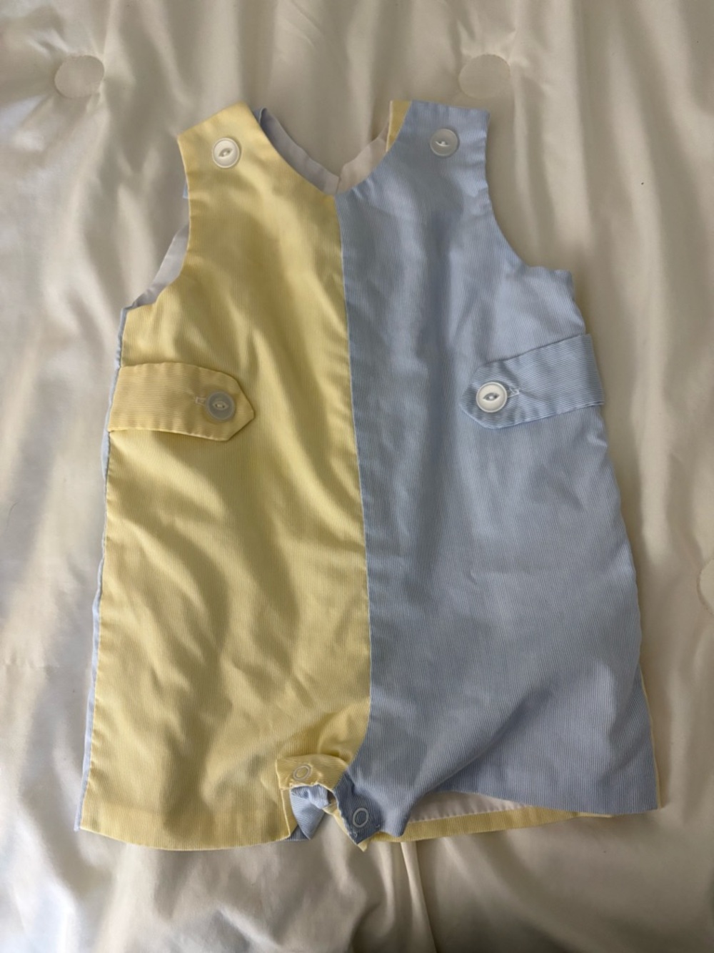 Two-Tone Yellow and Light Blue Toddler/Baby Boy Romper size 18-24 months